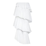 Alaia White Knit Spiral Skirt