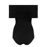 Alaia Noir Off-the-Shoulder Bodysuit