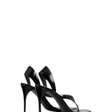 Alaia Black Infradito Sandals in Leather