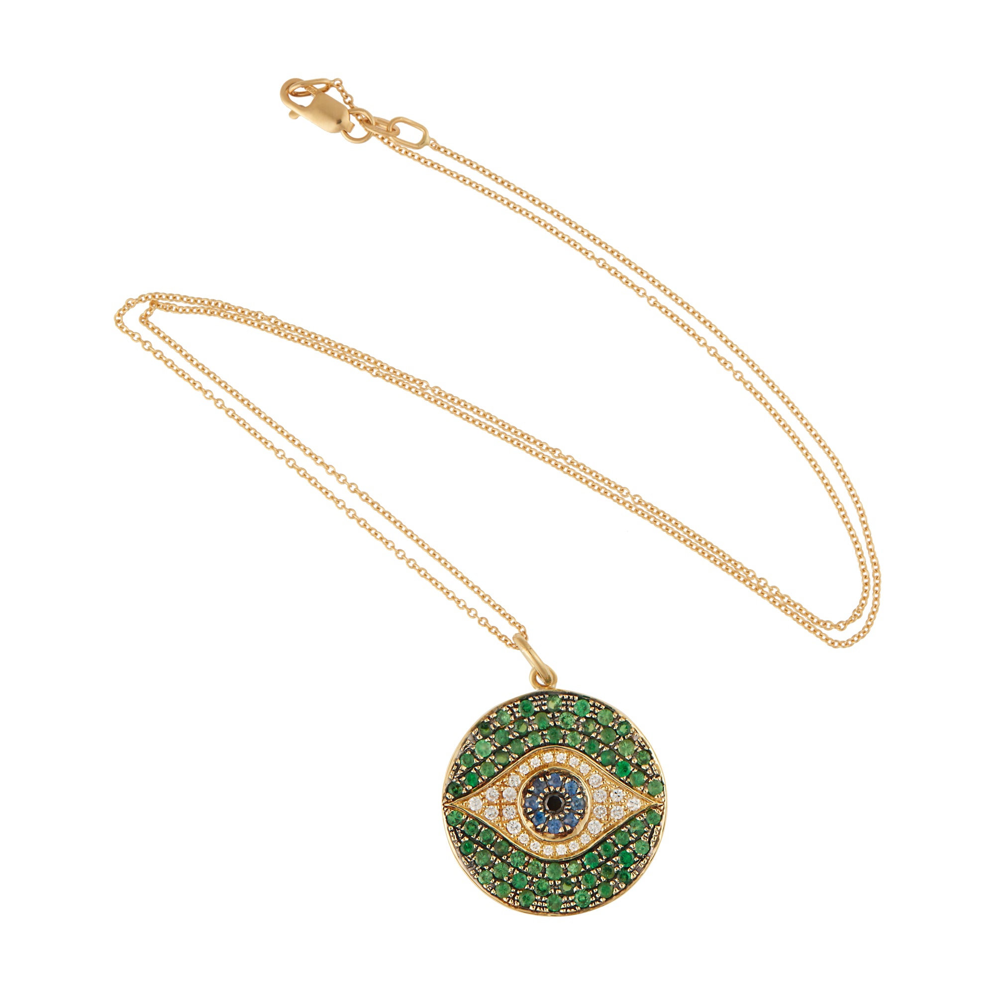 18K Yellow Gold Green Dawn Pendant