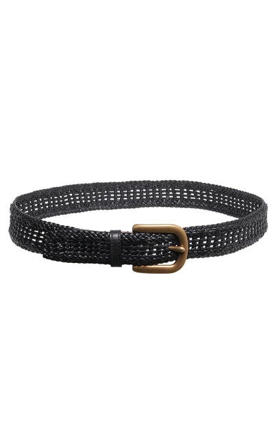 Sam Woven Belt in Black