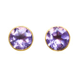 Marie-Hélène De Taillac 22K Yellow Gold Amethyst Bindi Studs