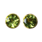 22K Yellow Gold Peridot Bindi Studs