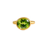 Marie-Hélène de Taillac 22K Yellow Gold Peridot Princess Ring