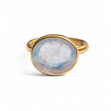 Marie-Hélène De Taillac 22K Yellow Gold Rainbow Moonstone Princess Ring