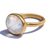 Marie-Hélène De Taillac 22K Yellow Gold Rainbow Moonstone Princess Ring