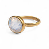 Marie-Hélène De Taillac 22K Yellow Gold Rainbow Moonstone Princess Ring