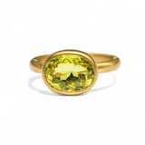 Marie-Hélène De Taillac 22K Yellow Gold Yellow Tourmaline Princess Ring