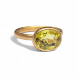 Marie-Hélène De Taillac 22K Yellow Gold Yellow Tourmaline Princess Ring