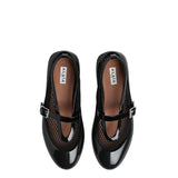 Alaia Ballet Flats in Fishnet with Rubber Overshoes