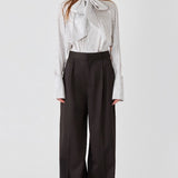 Sa Su Phi L/S Silk Twill Shirt with Scarf