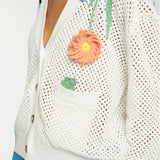 Mira Mikati Flower Crochet Cardigan