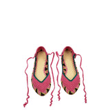 Kashura Crochet Ballerina Flat in Dragonfruit Pink