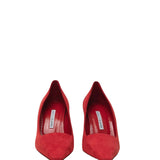 Manolo Blahnik Moiralo Suede Square Cut Pump