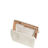 Gabriela Hearst Carrington Clutch in Ivory Textured Leather