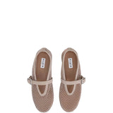 Alaia Grege Ballet Flats in Fishnet