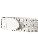 Alaia White Woven Calf Leather Belt