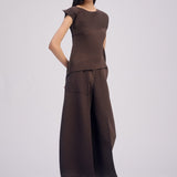 Issey Miyake Plaster Pleats Solid Blouse
