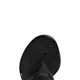 Alaia Black Infradito Sandals in Leather