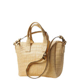 Cornelian Taurus Crocodile Flat Mini-C Tote