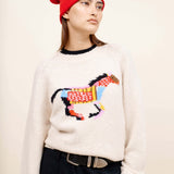 The Elder Statesman Glacier Horse Crew Sweater