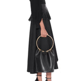 Alaia Noir Fringed Leather Belt