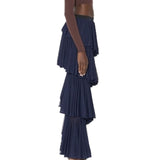 Alaia Minuit Knit Spiral Skirt