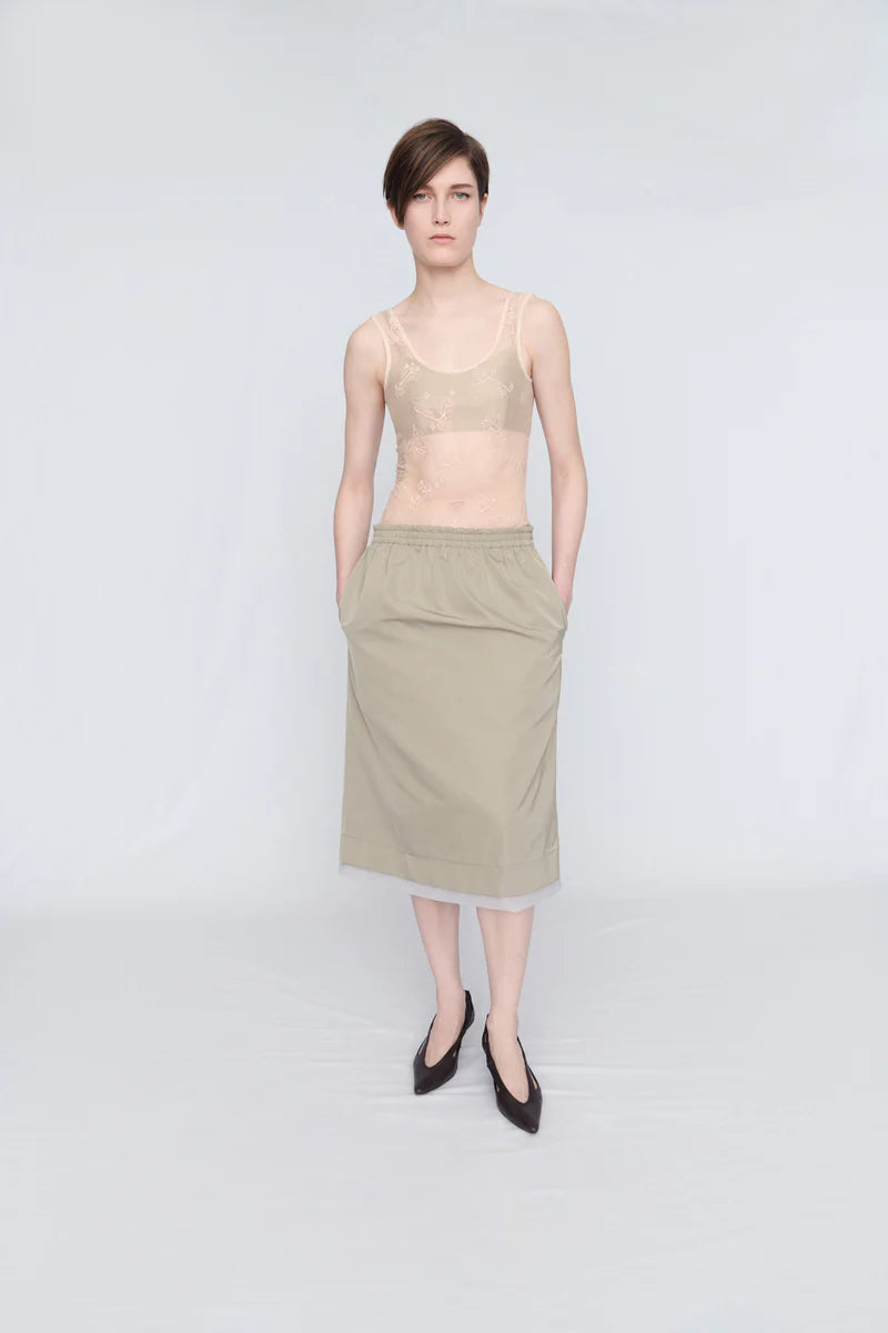 Pull-On Skirt in Duchesse