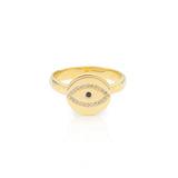 Ali Grace 14K YG with Diamonds, Sapphire Evil Eye