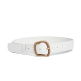 Simone Belt in Ivory Leather