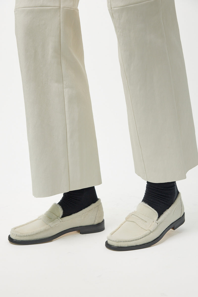Pierre Loafer in Ivory Pony Hair