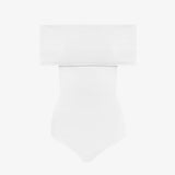 Azzedine Alaia Blanc Off-the-Shoulder Bodysuit