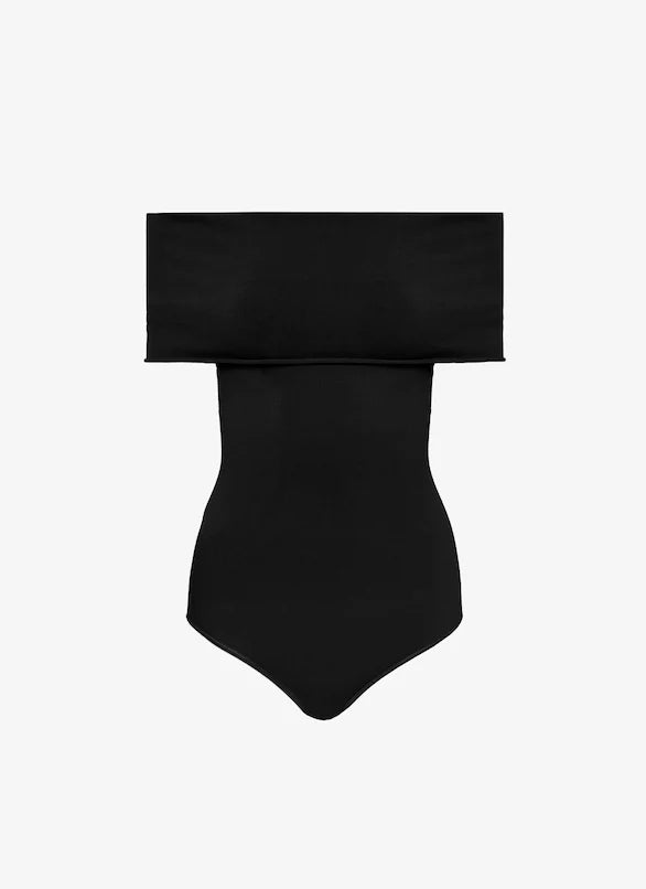 Alaia-off-the-shoulder-bodysuit-black-amarees