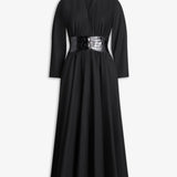 Azzedine Alaia Noir Long Sleeve Belt Dress