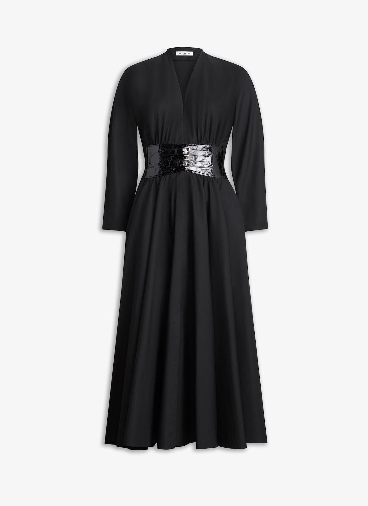 Long Sleeve Belt Dress