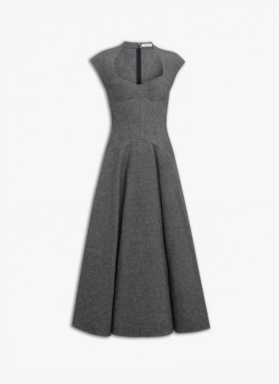 Alaia Granite Flared Dress