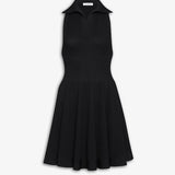 Azzedine Alaia Noir Polo Skater Dress in Pique