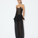 Azzedine Alaia Black Knit Peplum Pants