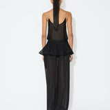 Azzedine Alaia Black Knit Peplum Pants