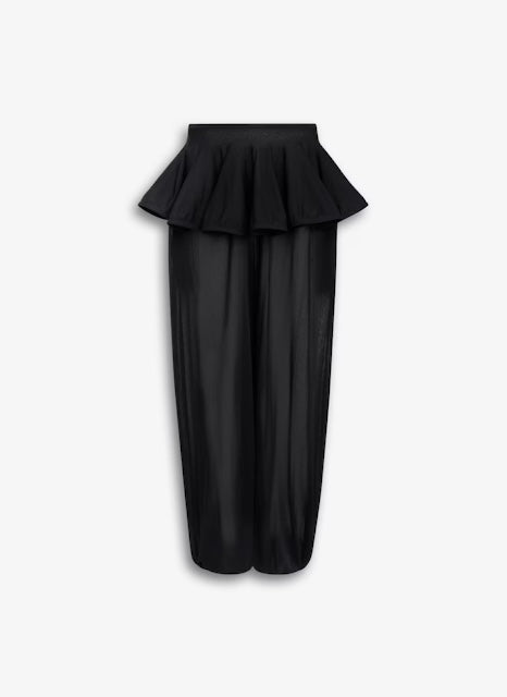 Alaia Black Knit Peplum Pants