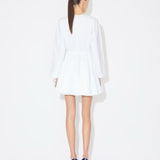 Azzedine Alaia White Cotton Poplin Short Dress