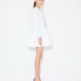 Azzedine Alaia White Cotton Poplin Short Dress