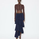 Azzedine Alaia Midnight Knit Spiral Skirt