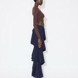 Azzedine Alaia Midnight Knit Spiral Skirt