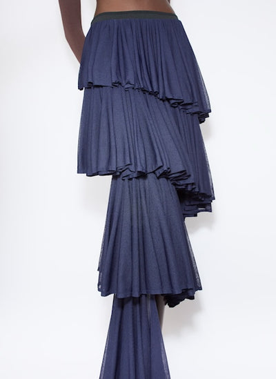 Knit Spiral Skirt - Midnight