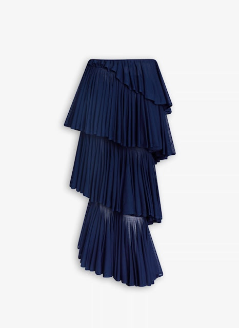 Alaia Midnight Knit Spiral Skirt