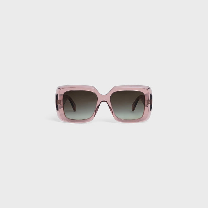 Transparent Rose Square Sunglasses