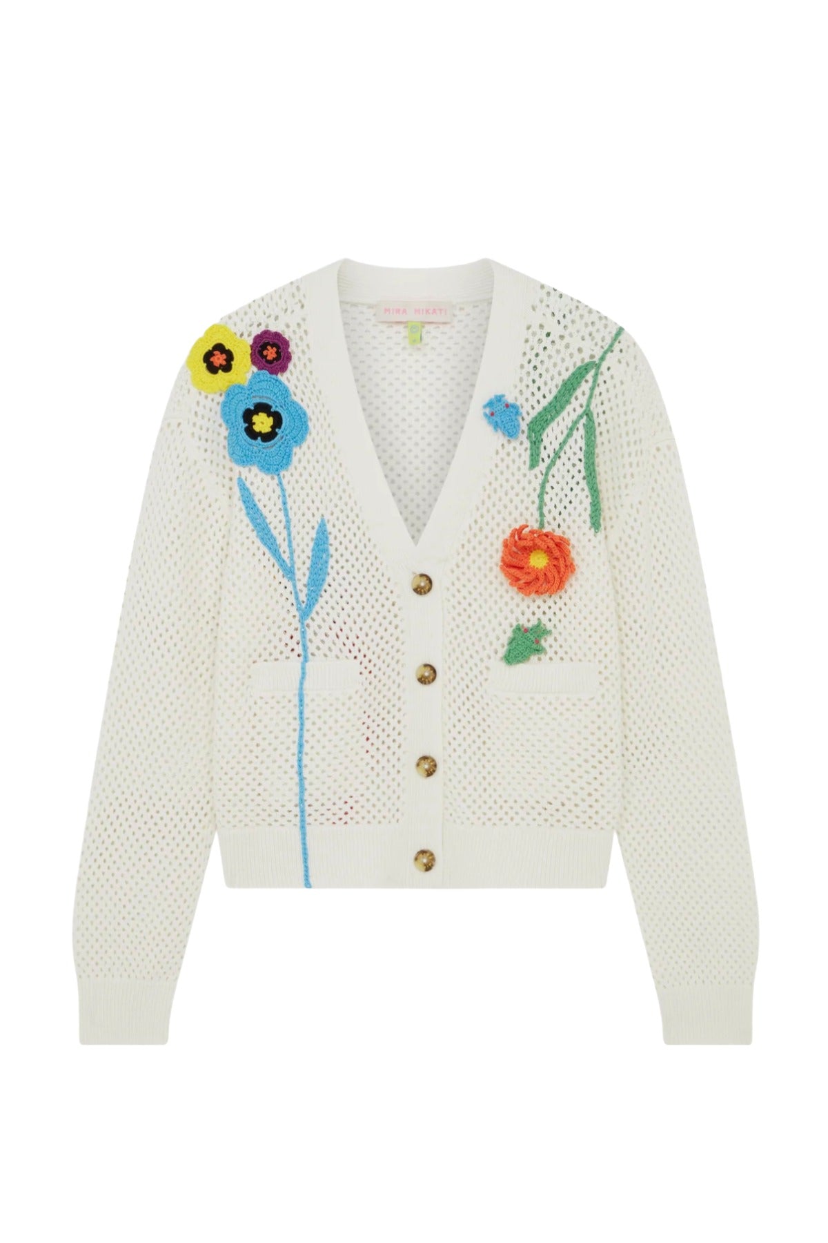 Mira Mikati Flower Crochet Cardigan