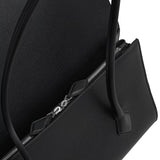 Alaia Noir Le Teckel Flap Tote in Shiny Grained Calfskin