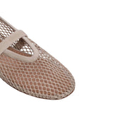 Alaia Grege Ballet Flats in Fishnet